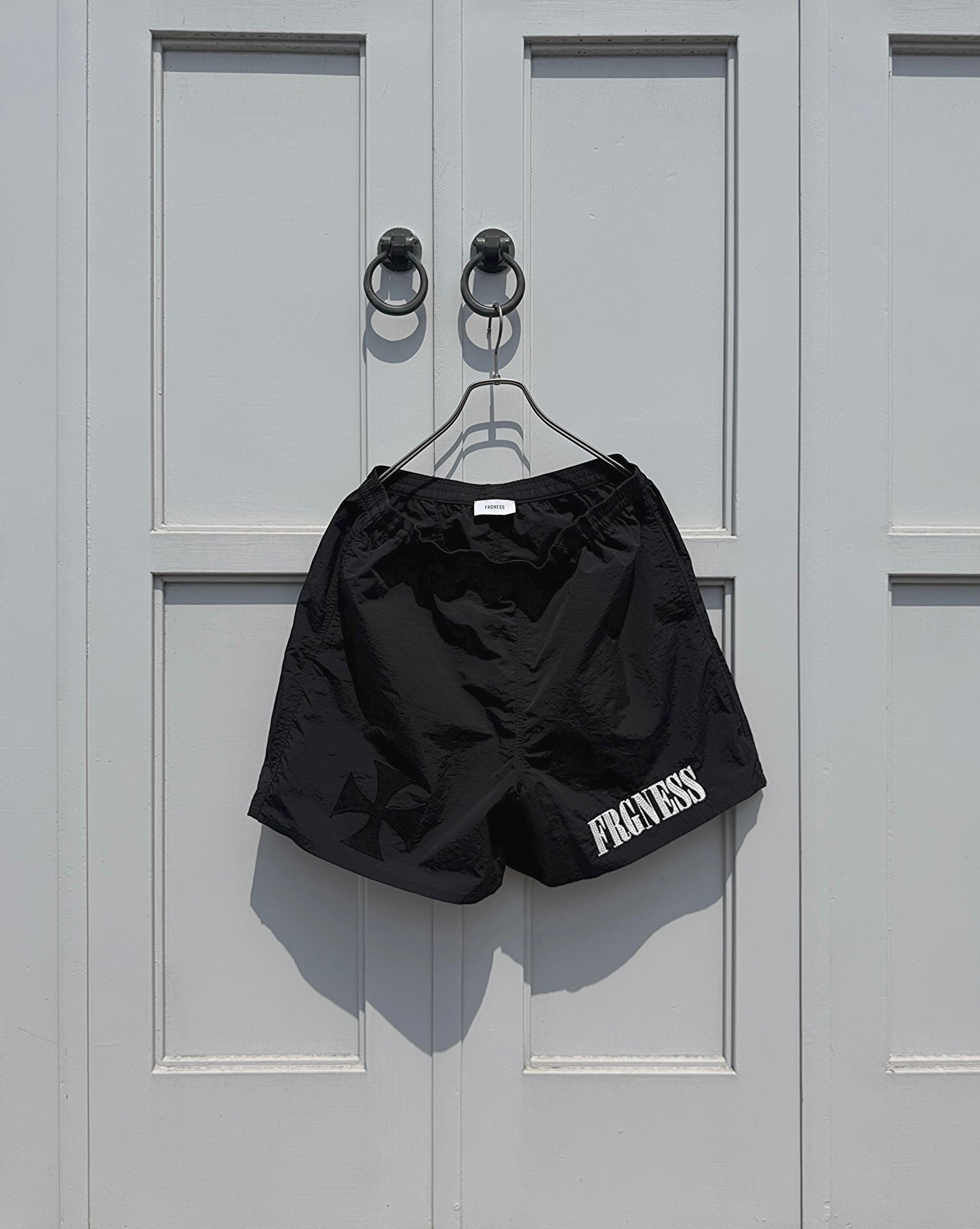 Leather Cross Shorts
